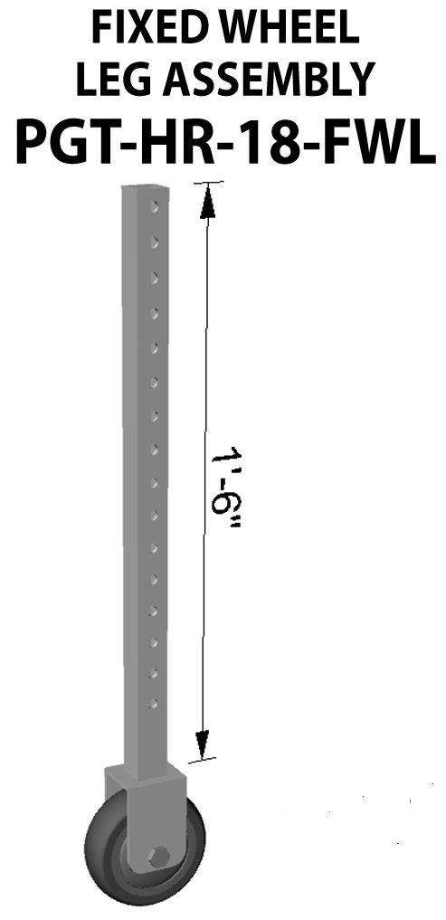 Fixed Wheel Leg Assembly Technical Drawing